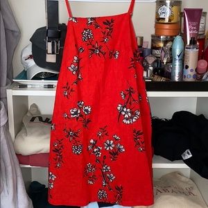 Red floral billabong dress